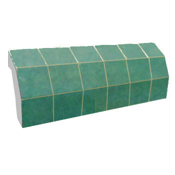 Mosaic House Moroccan tile Elysee Corner Bullnose 12 Light Green  solid zellige, mosaic, zellij, bullnose, trim, glaze 